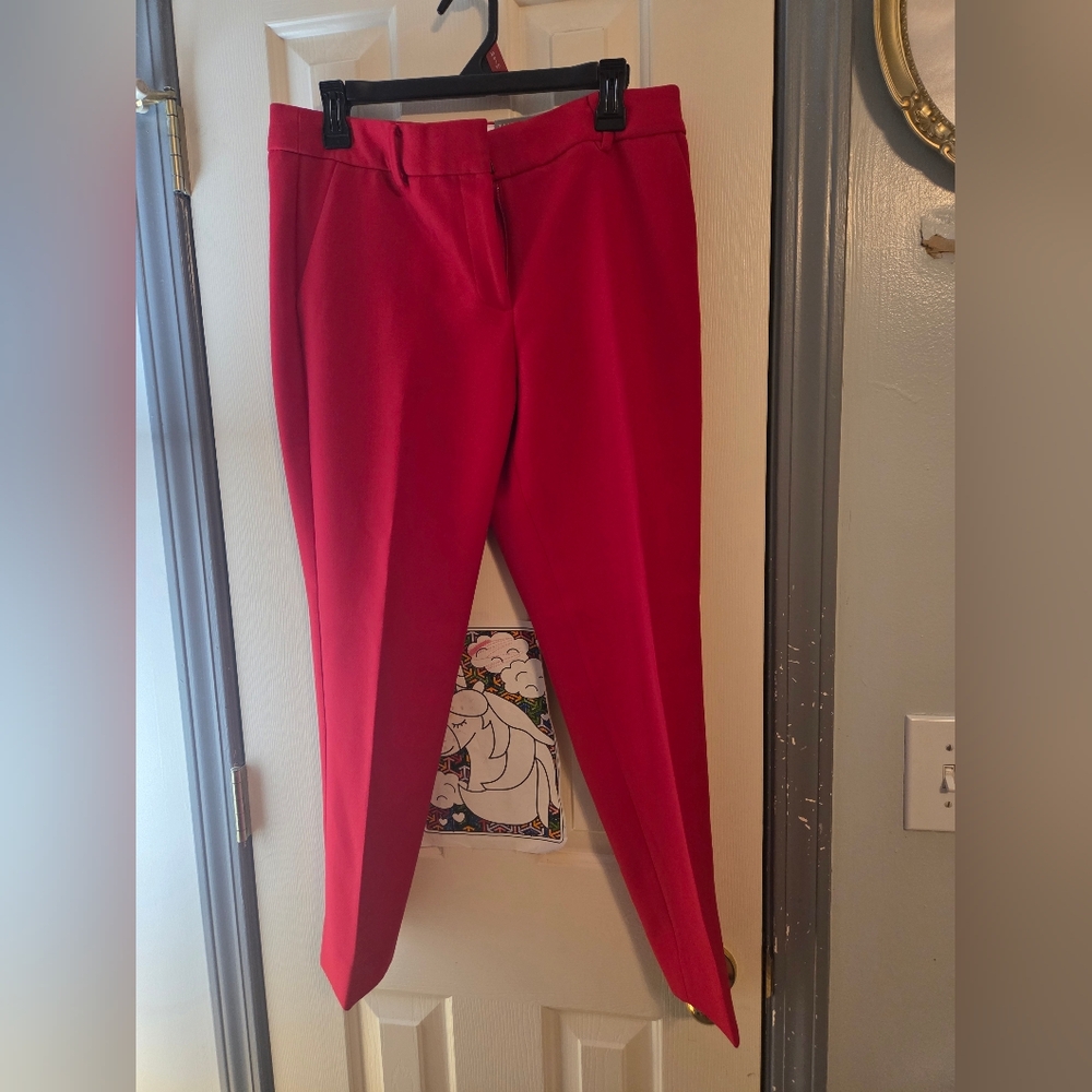 Talbots Bold Red Straight Leg Pants
